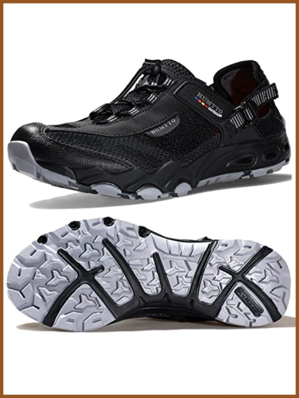 Men's Amphibious Water Shoes Closed Toe Non-Slip Quick Drying Hiking Sandals